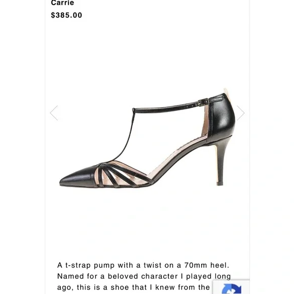 SJP t-strap Black Heel named the “Carrie” for Sara Jessica Parker size 36.5 - Picture 6 of 7